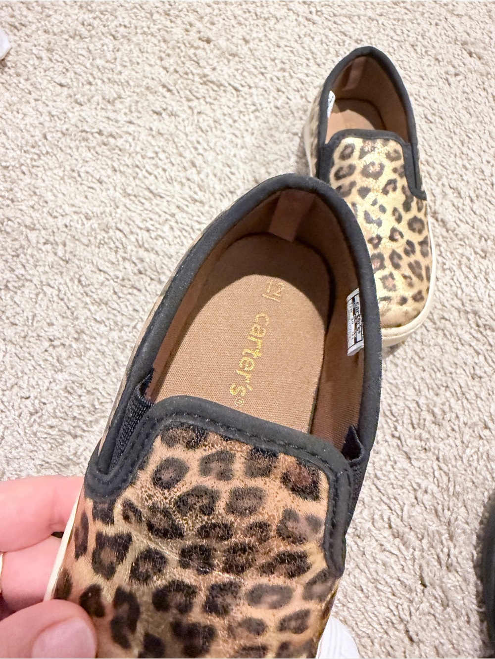 Kids Leopard Print Slip-On Sneakers - Picture 3 of 4